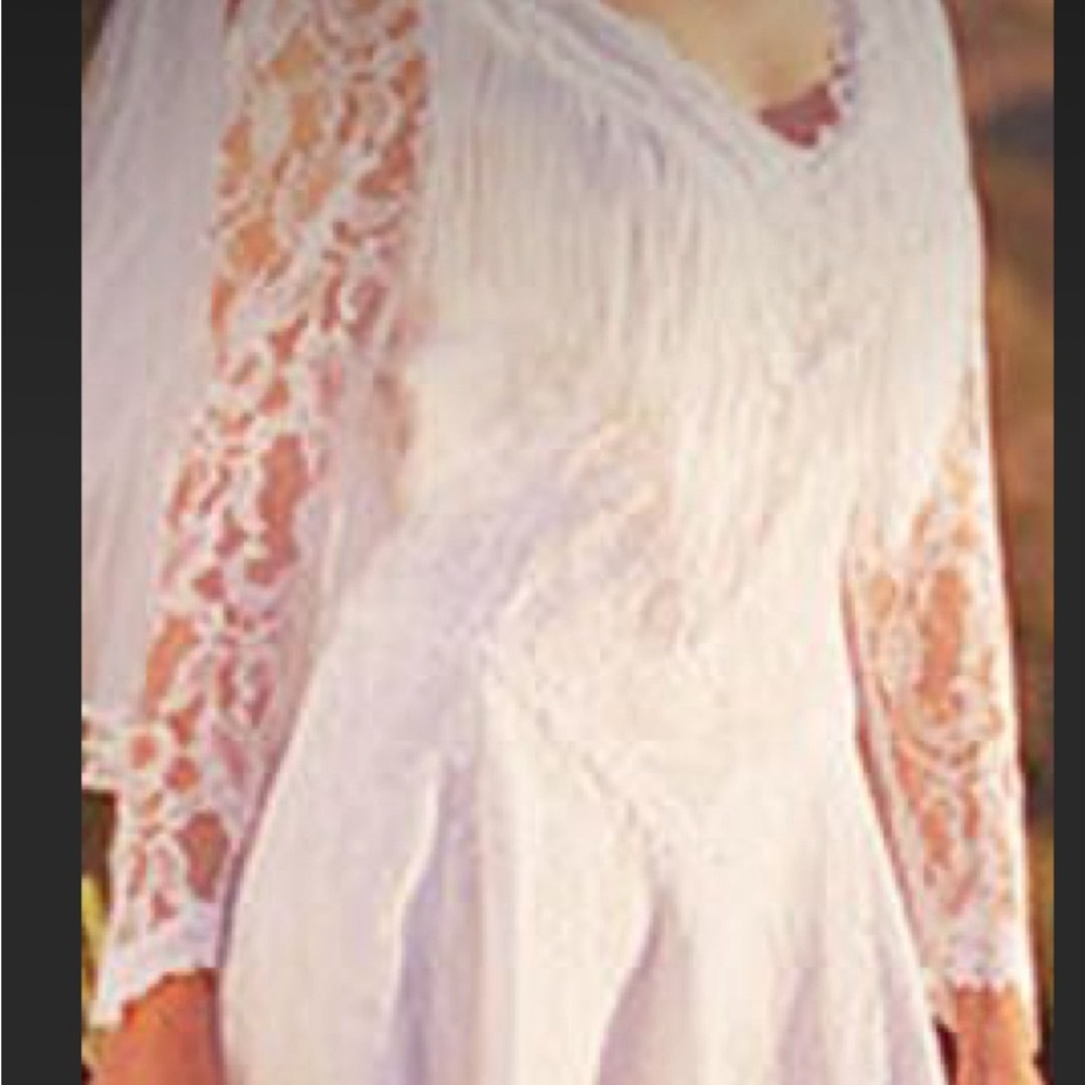 Martin McCrea Ivory fringed wedding dress